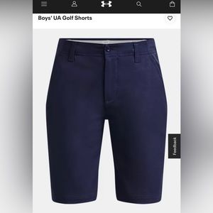 Boys Under Armour Golf Shorts Midnight Navy color Size 12